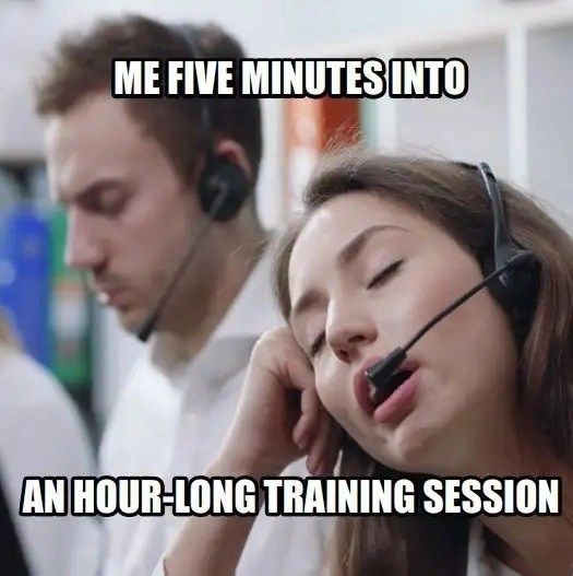 Sleepy call center agent