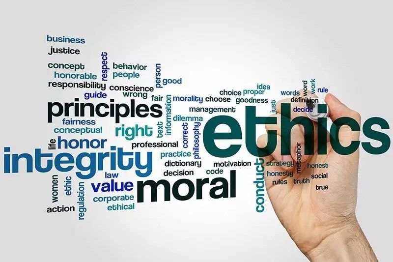 ethics word cloud concept