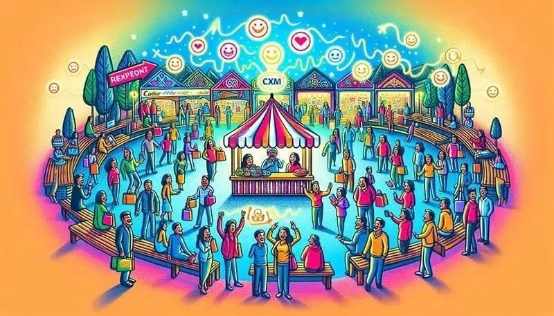 Illustration of optimizing customer journeys in CXM