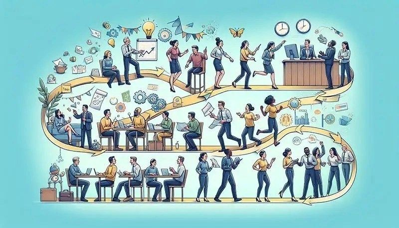 Illustration of sustained employee engagement over time