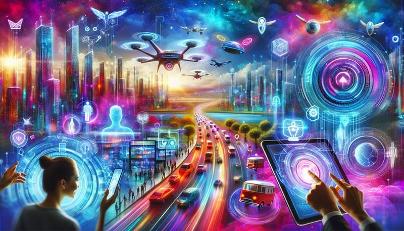 A futuristic illustration depicting the future of hyper personalization in customer experience.