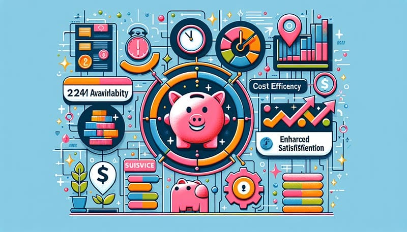 A visual representation of the benefits of using intelligent customer service chatbots.