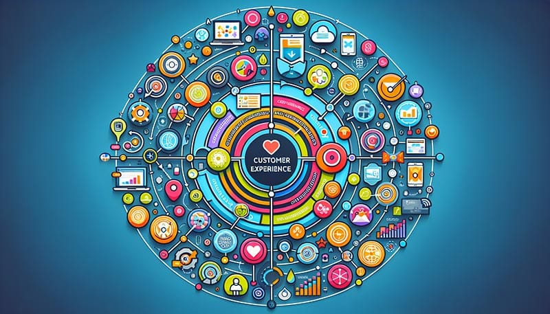 An illustration of key components of a successful omnichannel strategy, emphasizing unified customer experience.