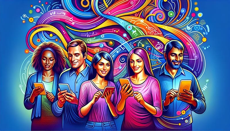 An illustration of personalized customer experiences through machine learning.