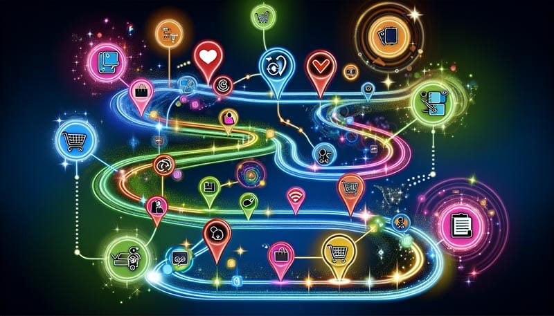 An illustration of personalized customer journeys enhanced by AI.