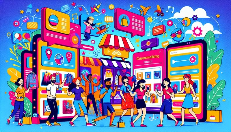 An illustration representing the concept of hyper personalization in customer experience.