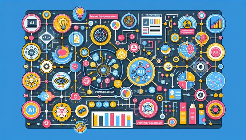 An infographic illustrating key features of AI driven personalization.