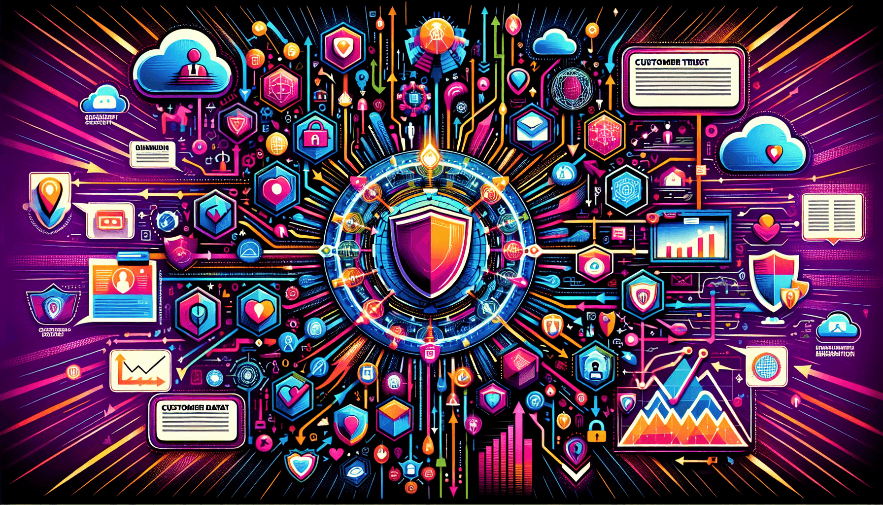 An illustration depicting the importance of data privacy in enhancing customer experience.