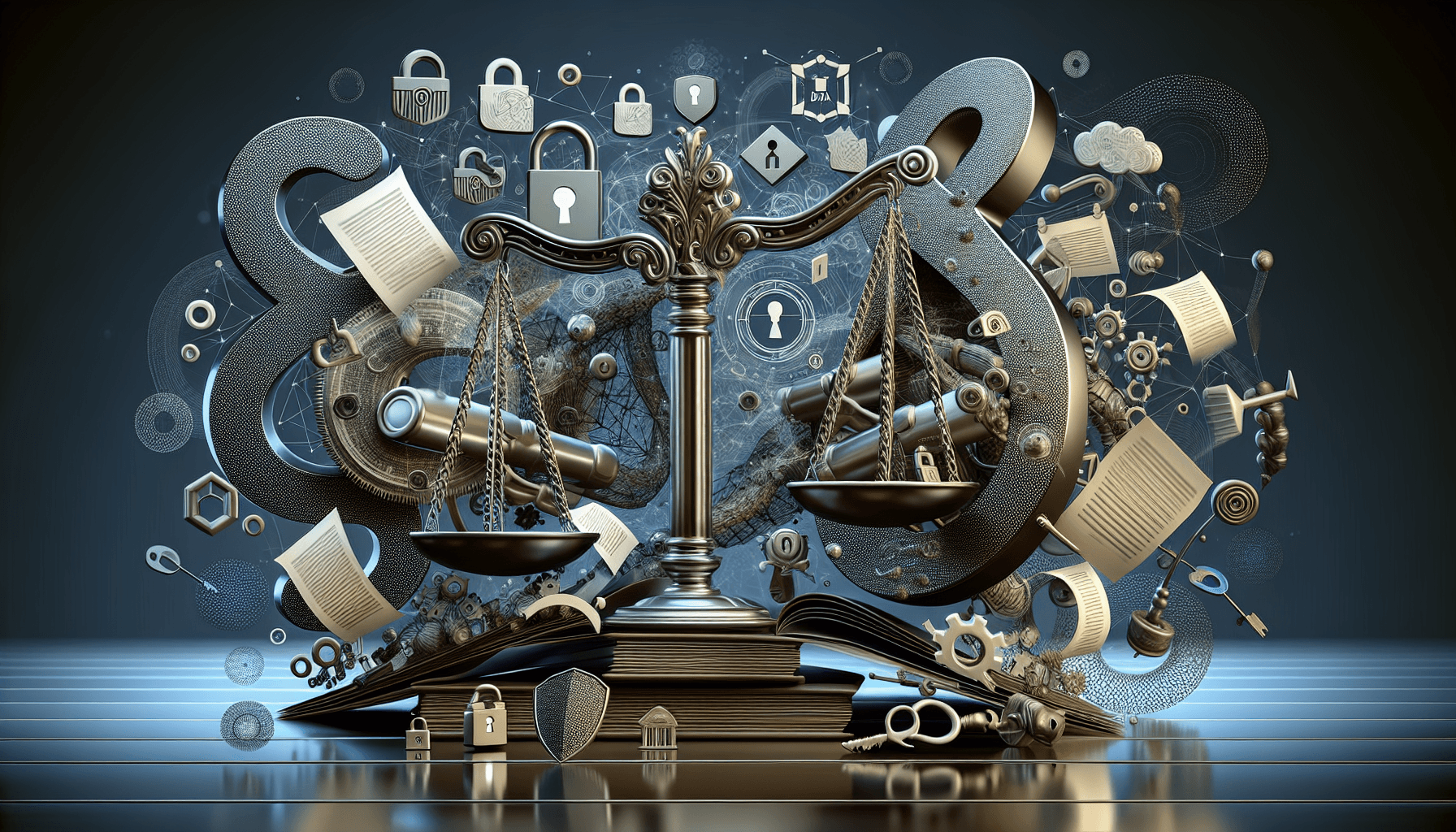 An illustration of legal frameworks that govern data privacy.