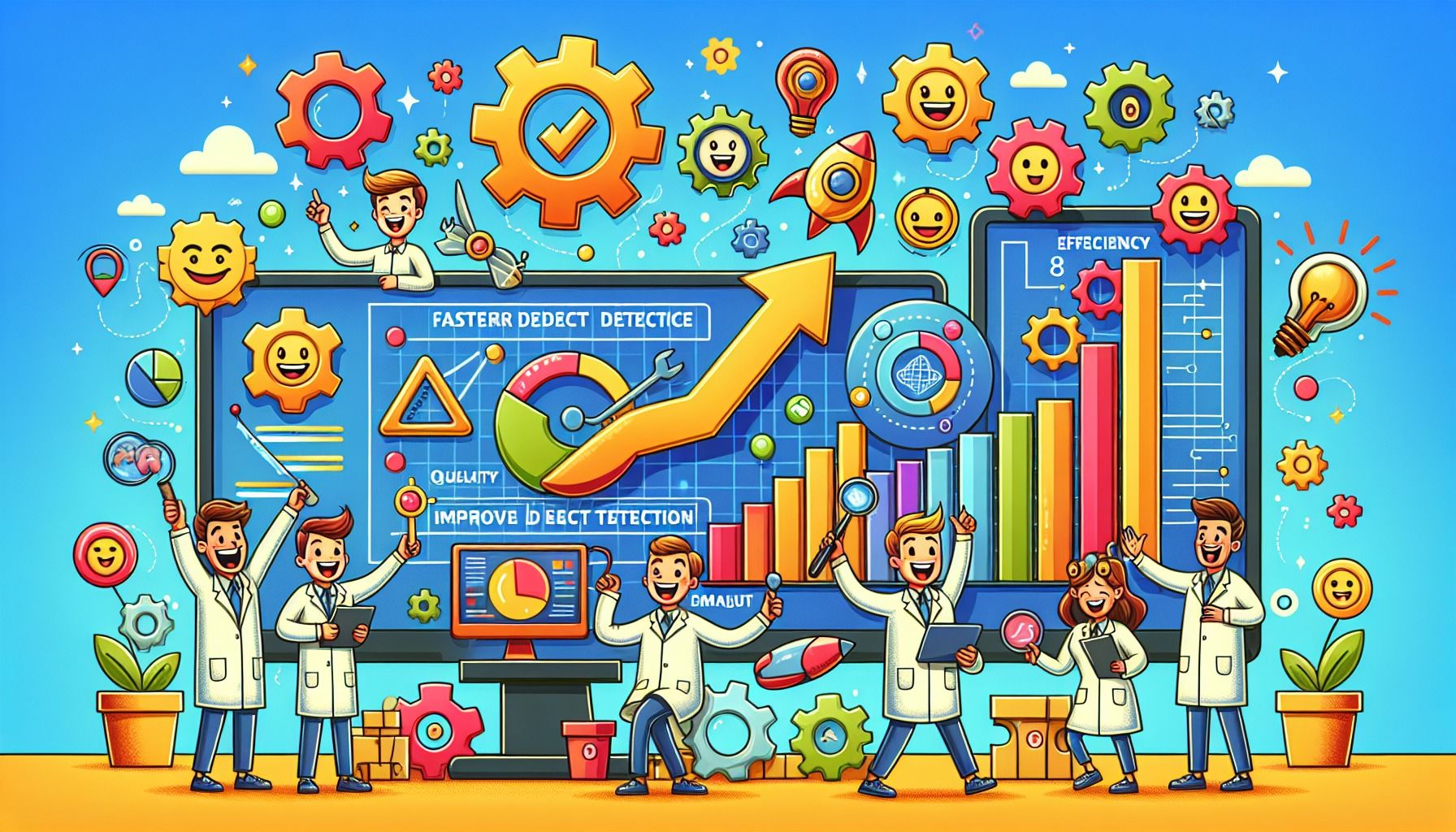 A visual representation of the benefits of AI in QA processes.