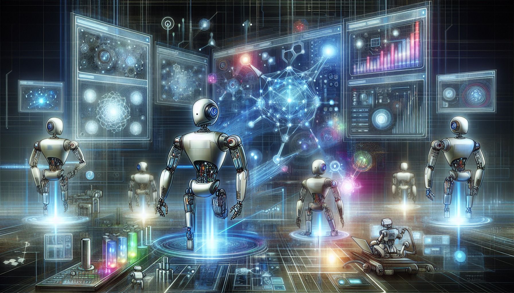 A conceptual image of autonomous testing powered by AI technologies.