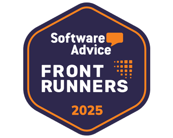 Software Advice front runners 2025 badge